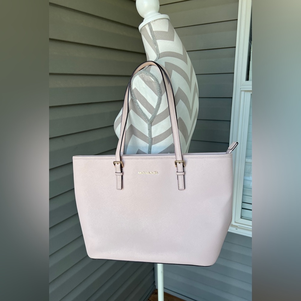 Michael Kors Carryall Tote Saffiano Leather Pastel Pink No Sharm .